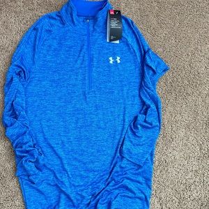 Blue under armor half zip dri fit long sleeve
